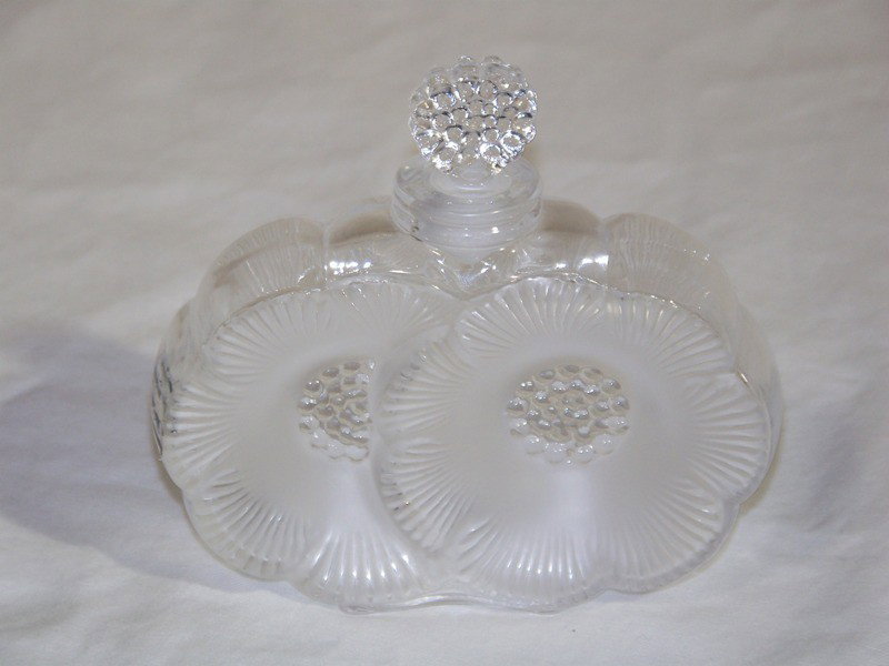 Vintage Lalique 2 Flowers Deux Fleurs Perfume Bottl