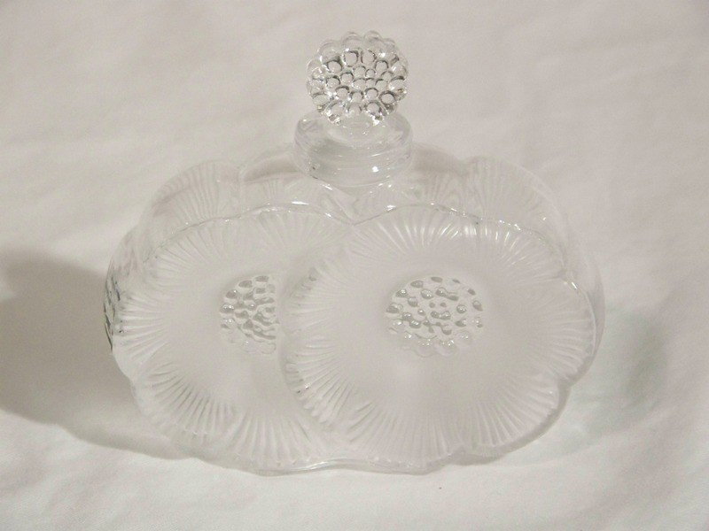 Vintage Lalique 2 Flowers Deux Fleurs Perfume Bottl - 2