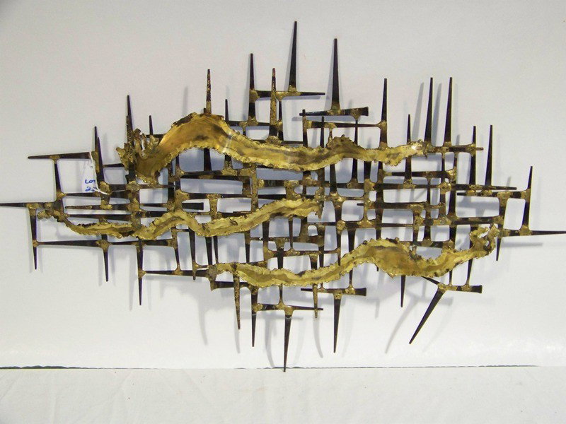 Curtis Jere Nail Art Wall Sculpture: Curtis Jere Nail Art Wall Sculpture. Great nail sculpture in the style of Jere and is app. 31" wide and app. 20" tall.