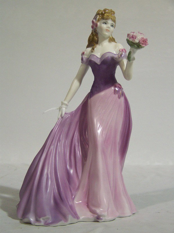 Royal Worcester Porcelain Figure " Jessica": Royal Worcester Porcelain Figure " Jessica". Summer Romance. Stands app. 9" tall.
