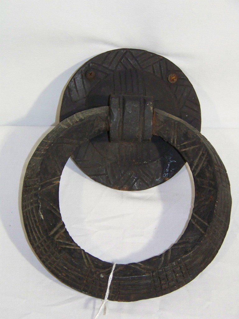 Great Iron Ring Handle Door Knocker: Great Iron Ring Handle Door Knocker.App.8 1/4" long and app. 6 3/4" wide.