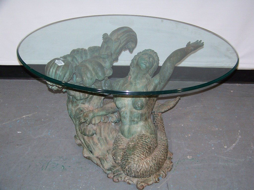 vintage bronze mermaid coffee table vintage bronze mermaid coffee table