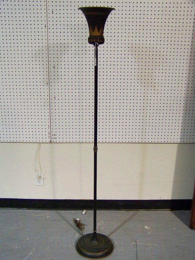 232 Antique Tole Ware Metal Hand Painted Floor Lamp Nov 03 2018