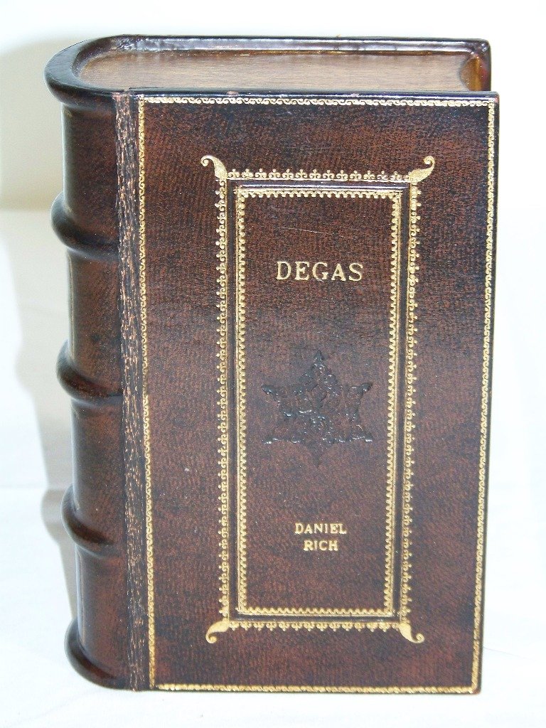 Maitland Smith Leather Bound Book Stash Box: Maitland Smith Leather Bound Book Stash Box. Titled Degas by Daniel Rich. Box is app.7 1/2" long 5" wide and 2 1/4" tall.