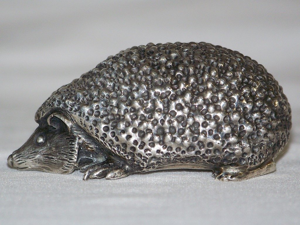 Buccellati Sterling Silver Hedgehog: Buccellati Sterling Silver Hedgehog. Signed on base an is app.2 3/8" long.