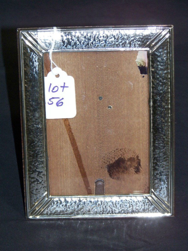 Fine Vintage Hand Hammered Sterling Picture Frame: Fine Vintage Hand Hammered Sterling Picture Frame.Frame is app.6 5/8" tall,5 1/8" wide.