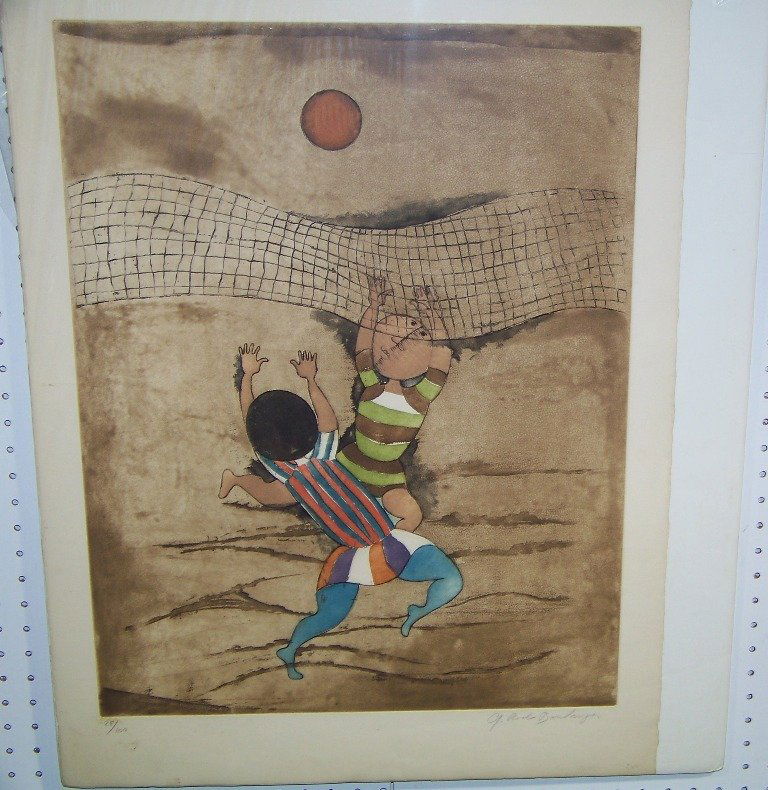 G.R. Boulanger (Bolivian 1935) Signed Color Litho: G.R. Boulanger (Bolivian 1935) Signed Color Litho.Litho is 30" x 20"wide. Limited edition of 100 this being # 28. Pencil signed lower right.