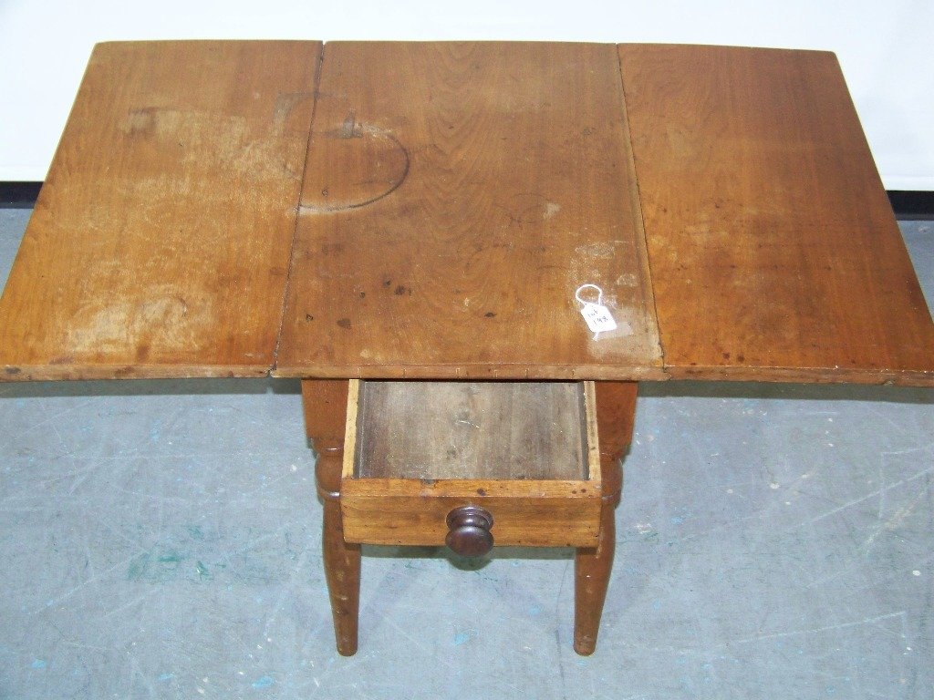 19 th C. Maple Primitive Drop Leaf Table - 5