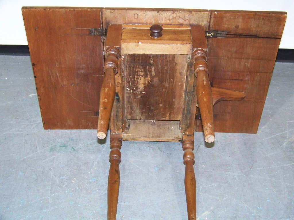 19 th C. Maple Primitive Drop Leaf Table - 6