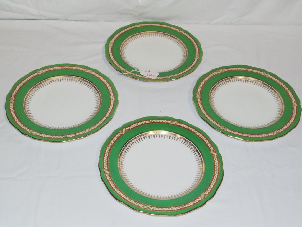 4 Fine Early Spode Gilded Scalloped Plates 9": 4 Fine Early Spode Gilded Scalloped Plates 9". From the estate of Neil Letson Palm Beach.