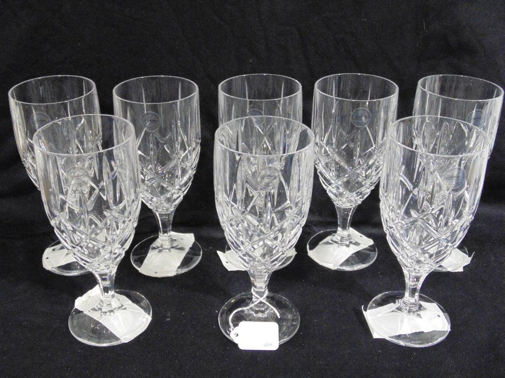 8 Gorham Crystal LADY ANNE 7 5/8" Iced Tea Goblets "NEW