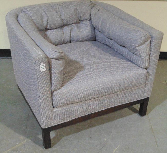 Mid C. Modern Upholstered Tub Chair by "Dunbar": Mid C. Modern Upholstered Arm Chair by "Dunbar".Great arm chair standing app.27" tall,32" wide and 33" deep.