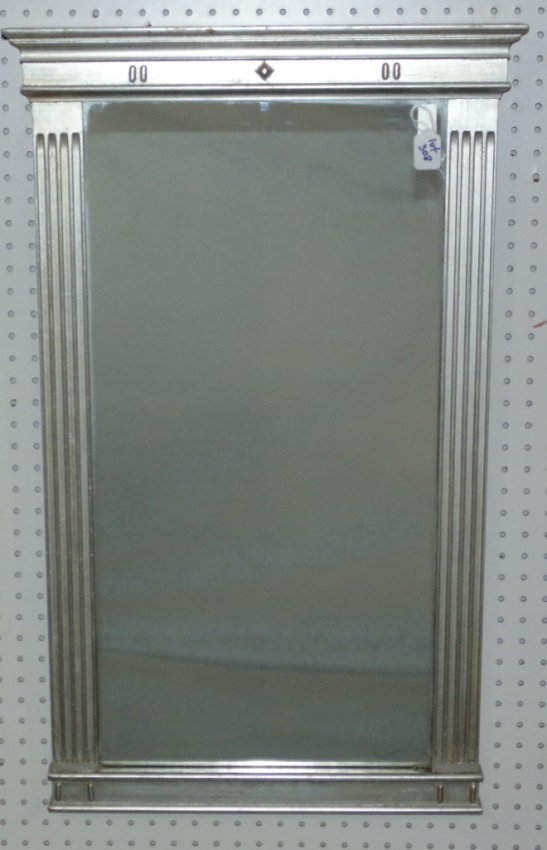 Vintage John Widdicomb Silver Gilt Mirror: Vintage John Widdicomb Silver Gilt Mirror.Hangs app.35 1/4" tall,22" wide." wide.