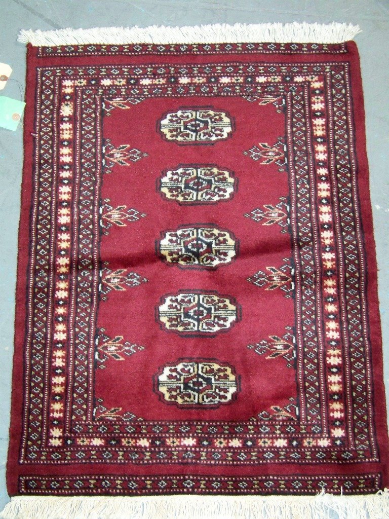 Vintage Bokhara Rug Runner: Vintage Bokhara Rug Runner. App.32 1/2" long x 24 1/4" wide.