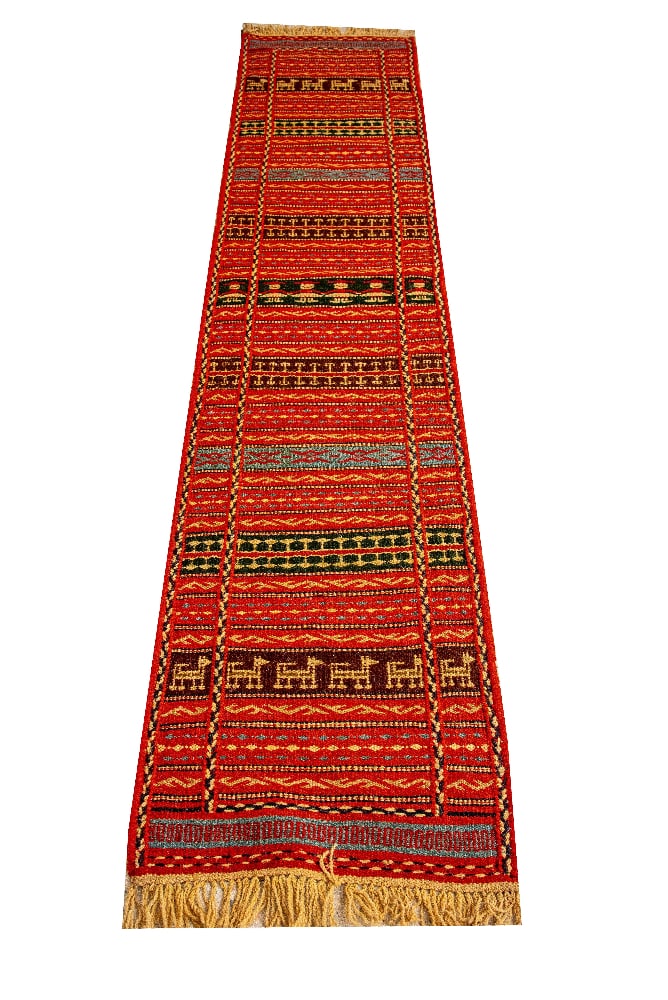 Persian Kalat Kilim: Hand Woven Persian Mashad Kilim .100% Wool . Size(cm): 220 X 47 RRP: $990
