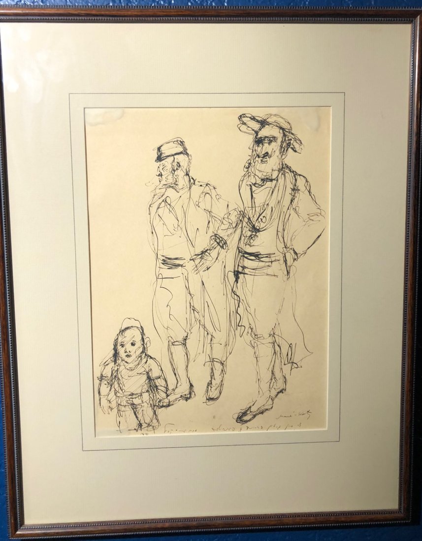 Mane Katz original ink drawing (1 of 4)