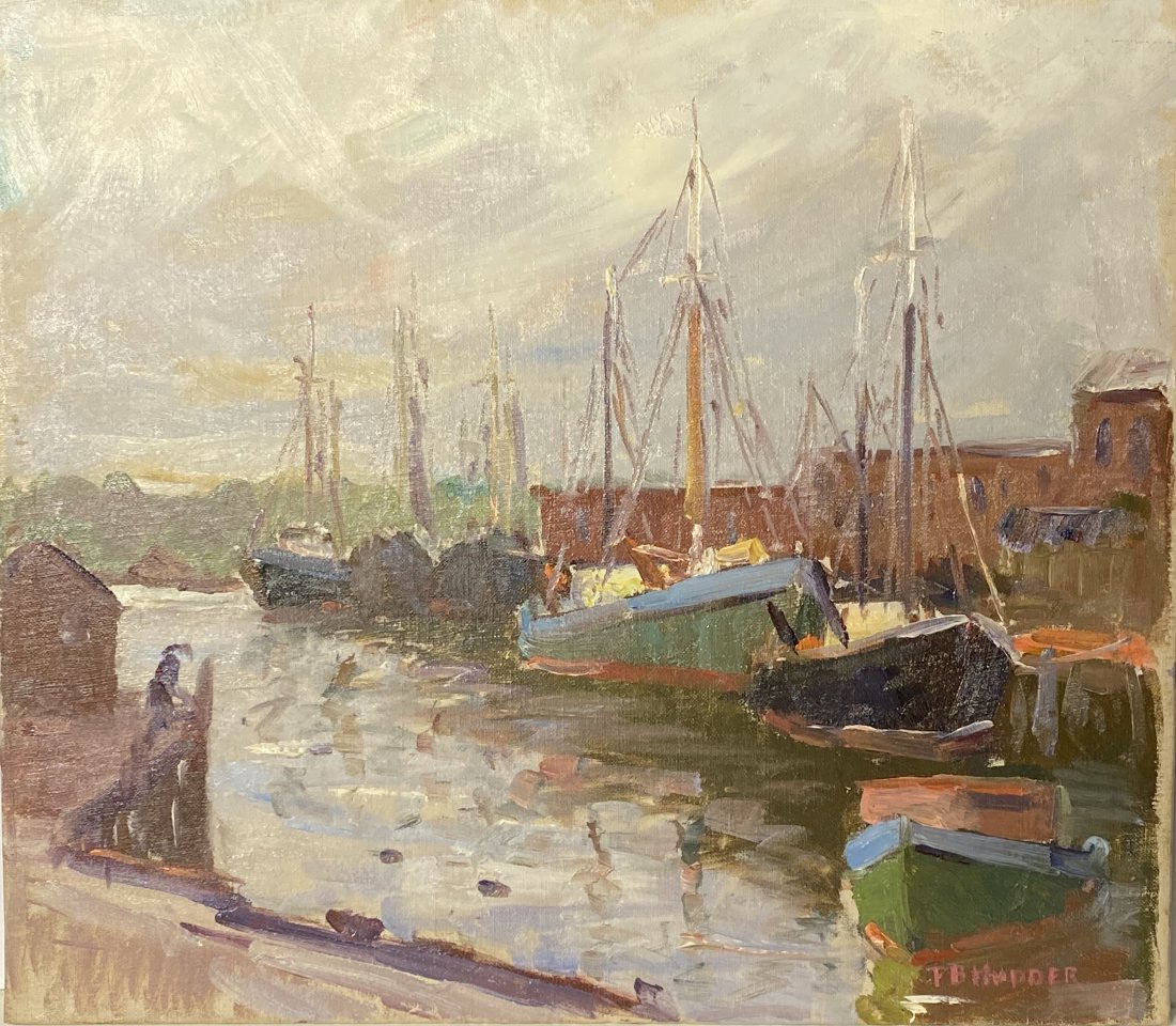 Paul Beaden Hudder (1897 - 1991)  Coastal Oil Painting Emil Gruppe Student (1 of 3)