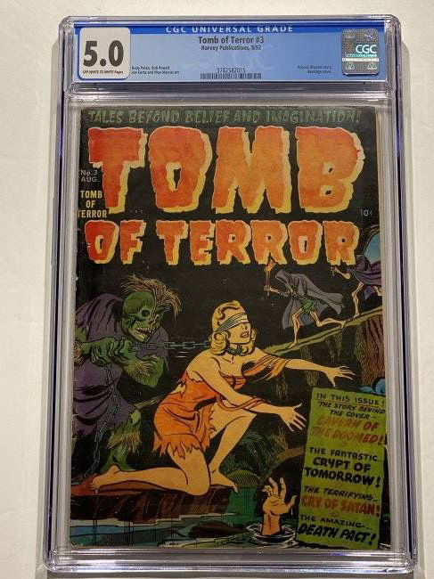 Tomb of Terror Comic # 3 Harvey Publications CGC 5.0 (1 of 3)
