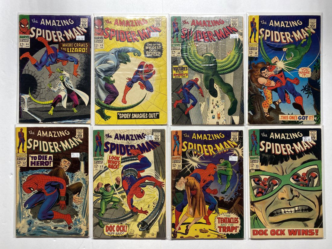 Amazing Spider-Man Marvel Comic Lot of 8 #'s 44,45,48,49,52,53,54,55 (1 of 5)