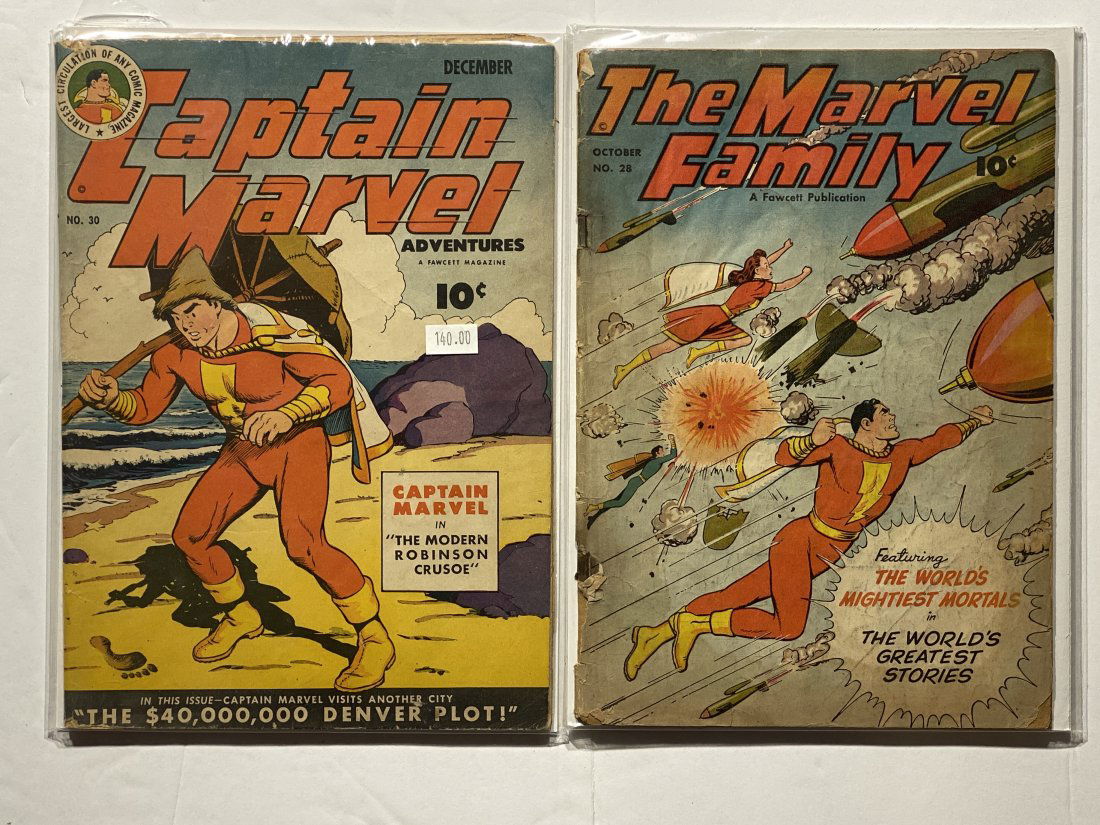 Lot of 2 Comics Captain Marvel # 30 & The Marvel Family # 28 (1 of 3)