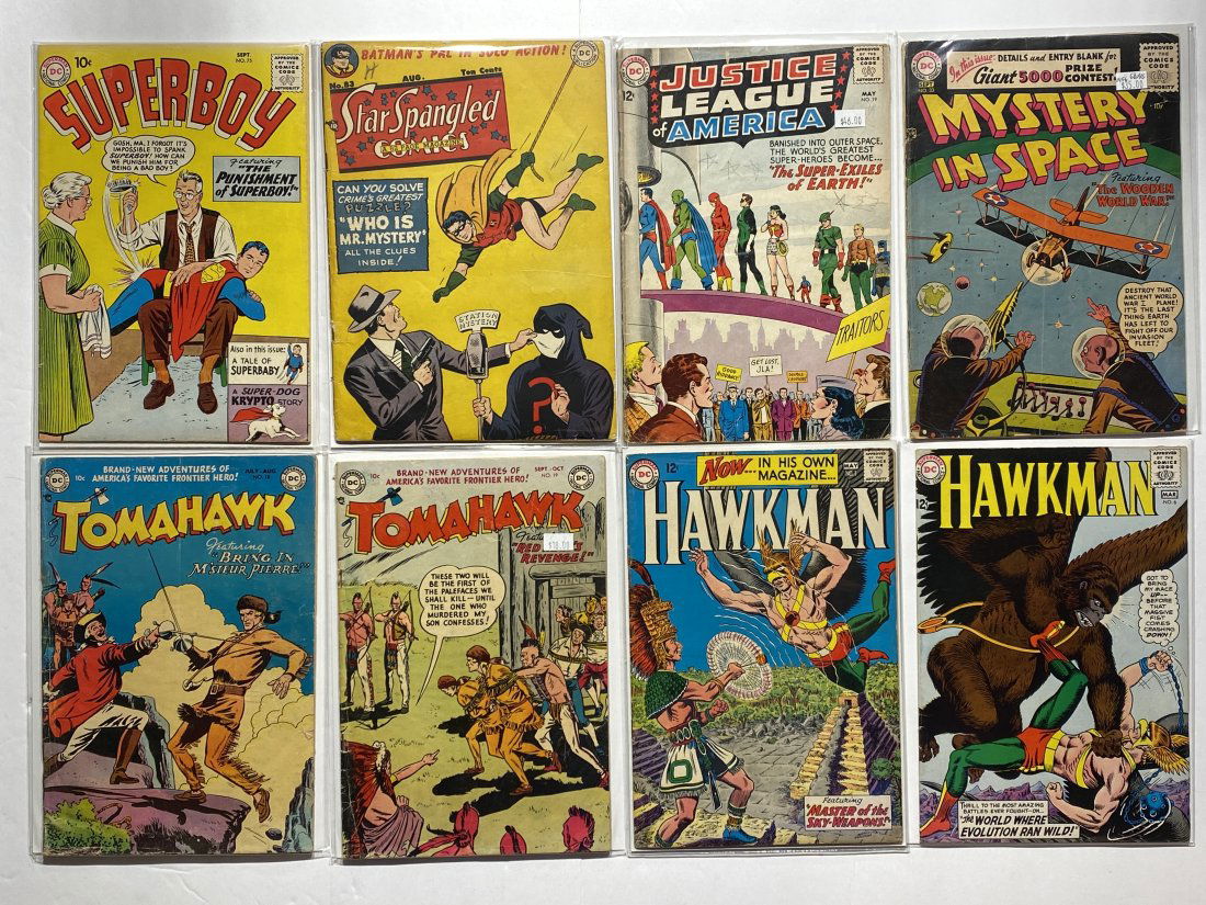 LOT 8 DC Comics Superboy 75 Star Spangled 83 Justice League 19, Mystery in Space 33 Tomahawk Hawkman (1 of 5)