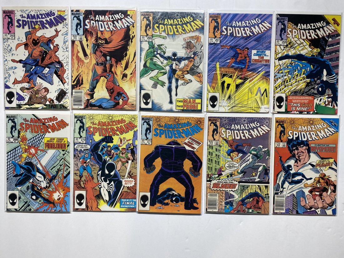 Amazing Spider-Man Marvel Comic Lot of 10 #'s 260,261,266,267,268,269,270,271,272,273 (1 of 5)