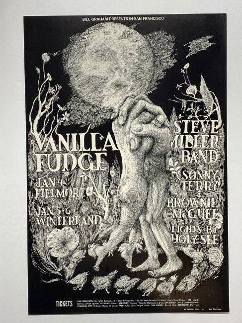Bill Graham Presents Vanilla Fudge Steve Miller # 101 1967 2nd Edition (1 of 9)