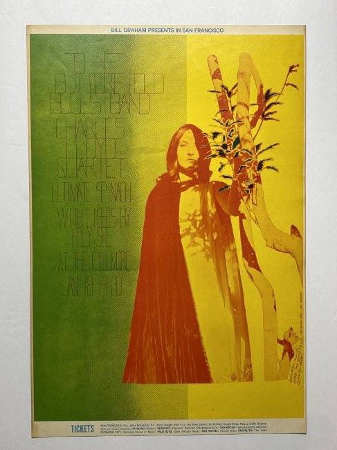Bill Graham Presents Butterfield Blues Band Fillmore #103 Concert Poster 1st edition (1 of 9)