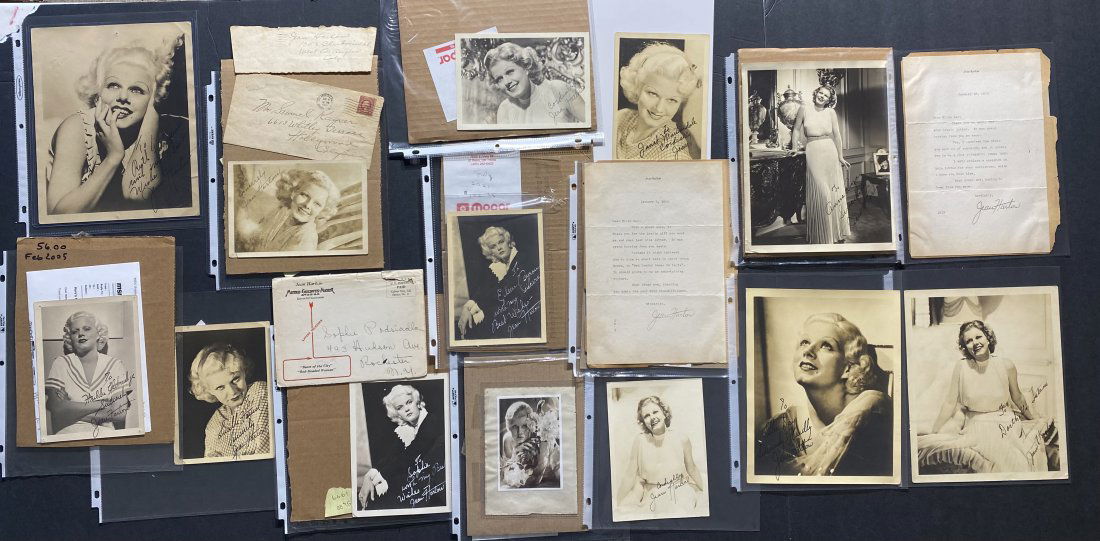 Large Collection Of Jean Harlow Signed Photos And letters etc. (1 of 15)