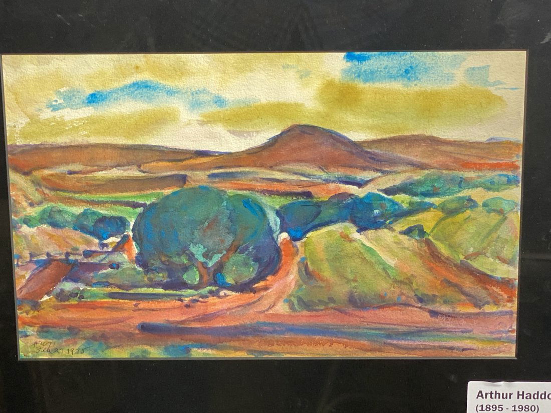 Arthur Haddock Modernist watercolor of New Mexico Landscape (1 of 4)