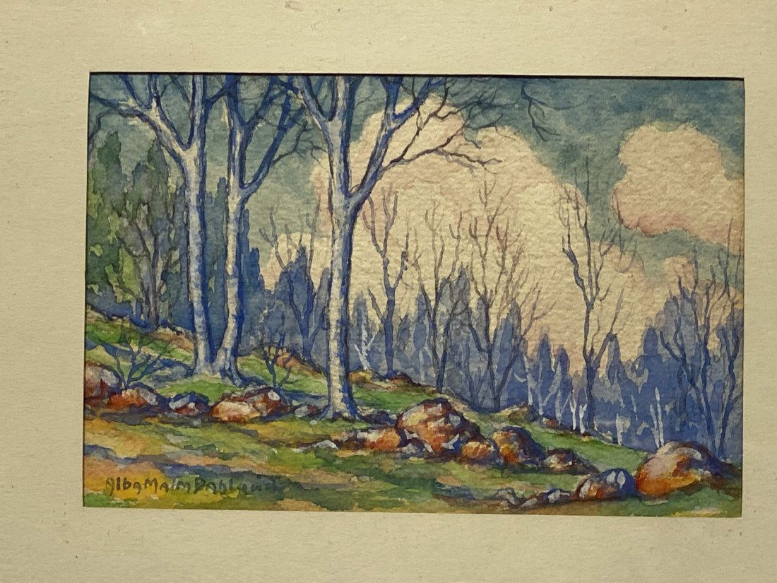 Landscape Watercolor by Birger Sandzen Student Alba Malm (1 of 3)