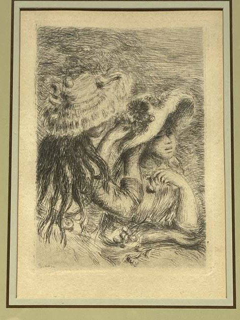 Renoir Etching of young Girls (1 of 2)