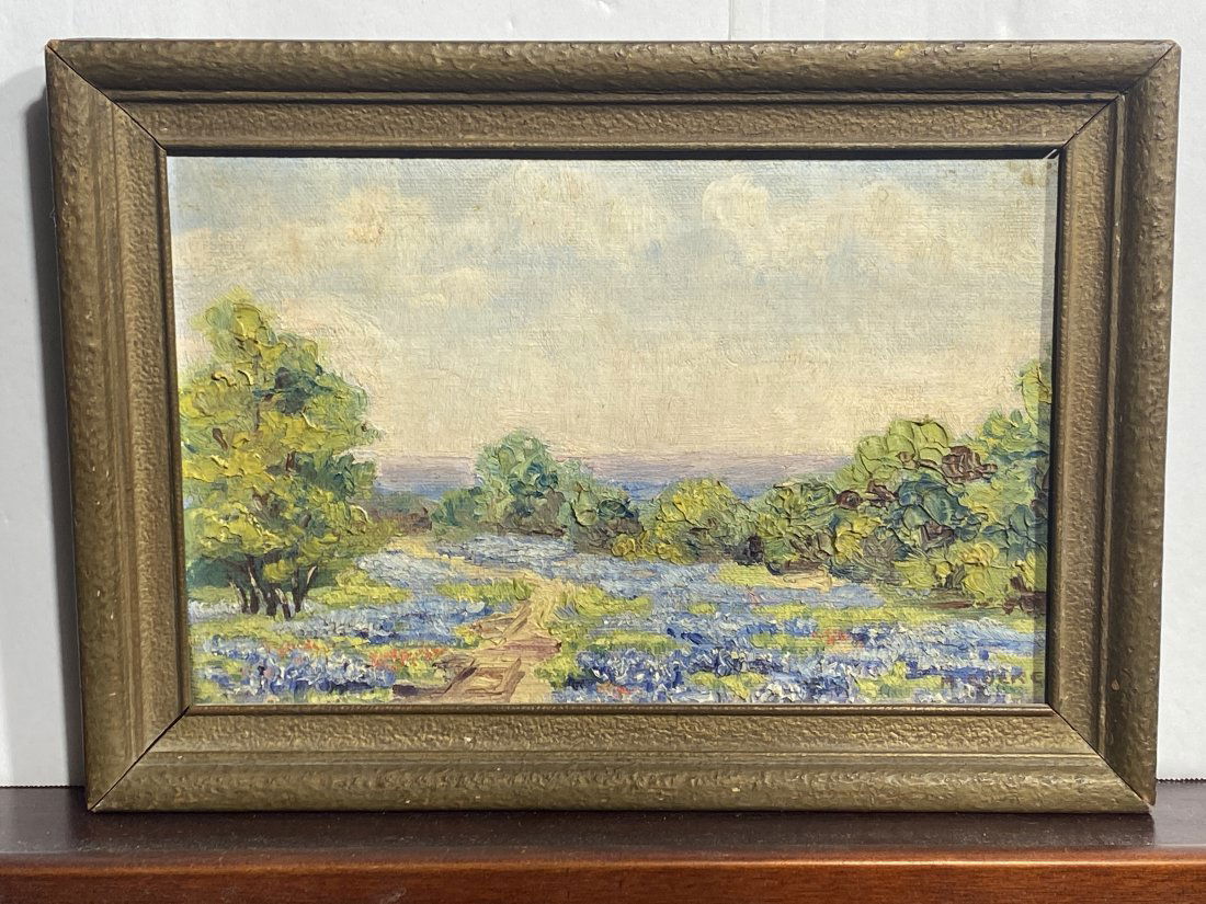 Texas Bluebonnet Landscape Oil Painting (1 of 4)
