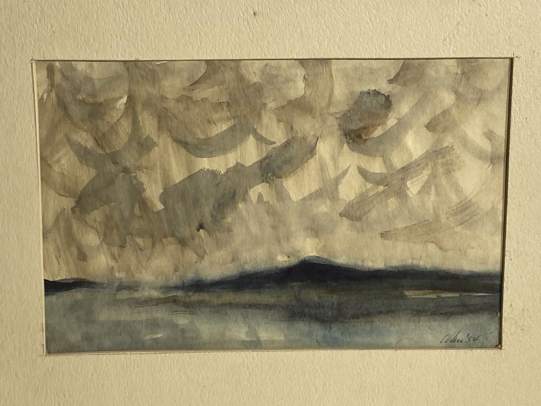 Harold Cohn (1908 - 1982) Modernist Abstract Watercolor (1 of 3)