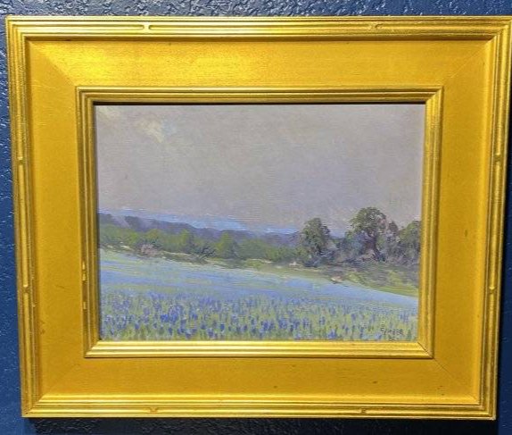 Carl Thomas Hoppe (1897 - 1981) Texas Hill country titled Daybreak in Bluebonnet (1 of 5)