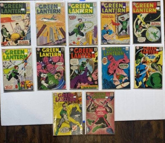 Green Lantern comic Lot of 12 #s 17,21,22,23,24,25,56,57,61,62,63,64 (1 of 6)