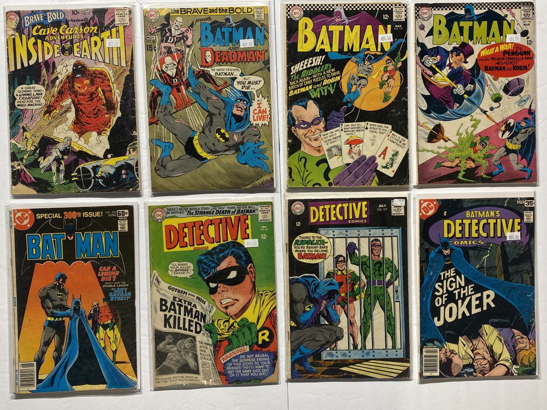 Lot of 8 DC Comics Batman 179,190,300 Detective 347,377,476 Brave Bold 31,86 (1 of 5)
