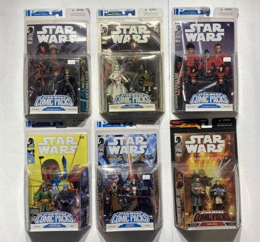 Collection of 6 Star Wars Dark Horse Comics with Action Figures New in Box (1 of 8)