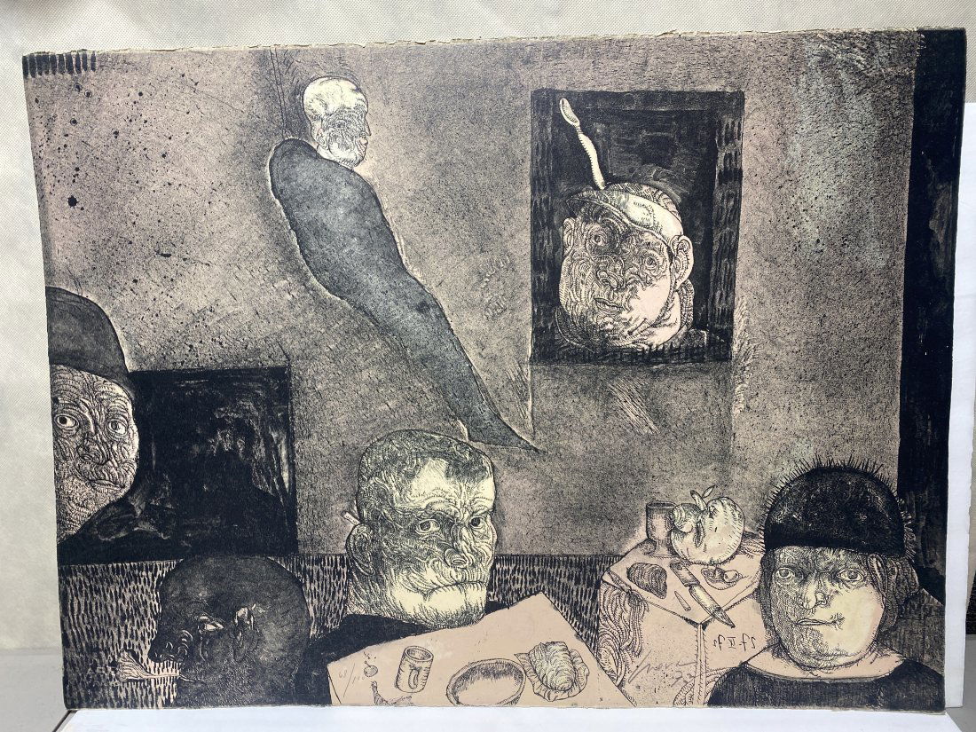 José Luis Cuevas Mexican, 1934–2017 Etching limited edition (1 of 4)