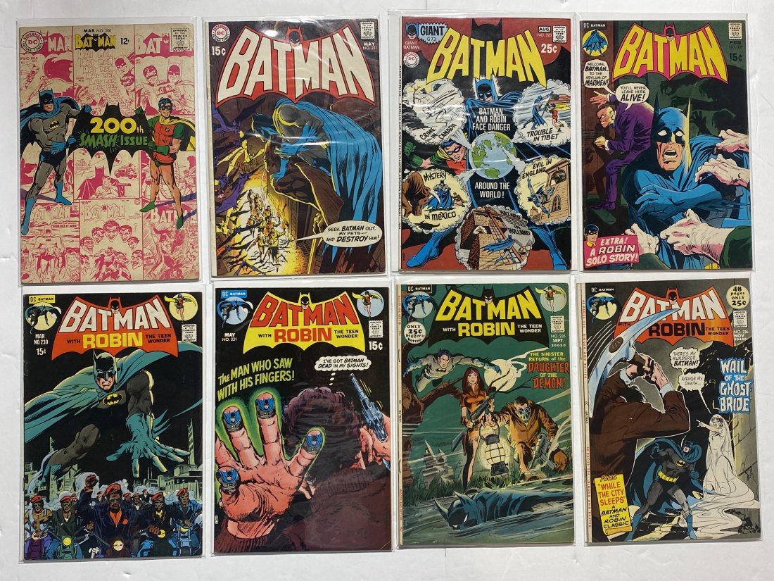 Lot of 8 Batman Comics # 200 etc: Lot of 8 Batman Comics