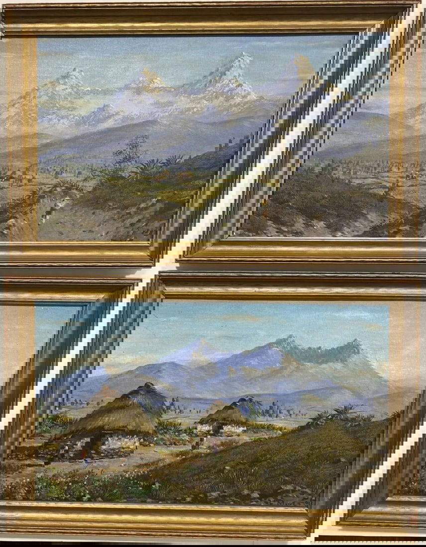 Emilio Moncayo (1895 - 1970) 2 Beautiful Ecuadorian Landscape Oil Paintings (1 of 7)