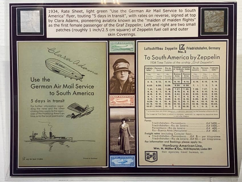 Clara Adams Maiden of Maiden Flights 1st female passenger Graf Zeppelin Signed (1 of 6)