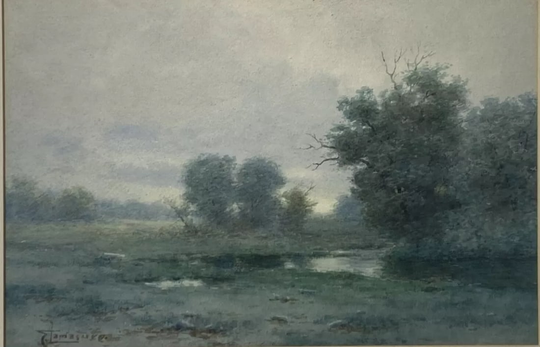 Edwin, Jr. Lamasure (1867 - 1916) Beautiful Impressionist Original Watercolor (1 of 4)