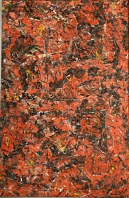 J. Jay McVicker 1911-2004 Rare Abstract Oil Painting Listed Oklahoma Artist