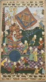 Antique Persian Miniature Painting Highly detailed