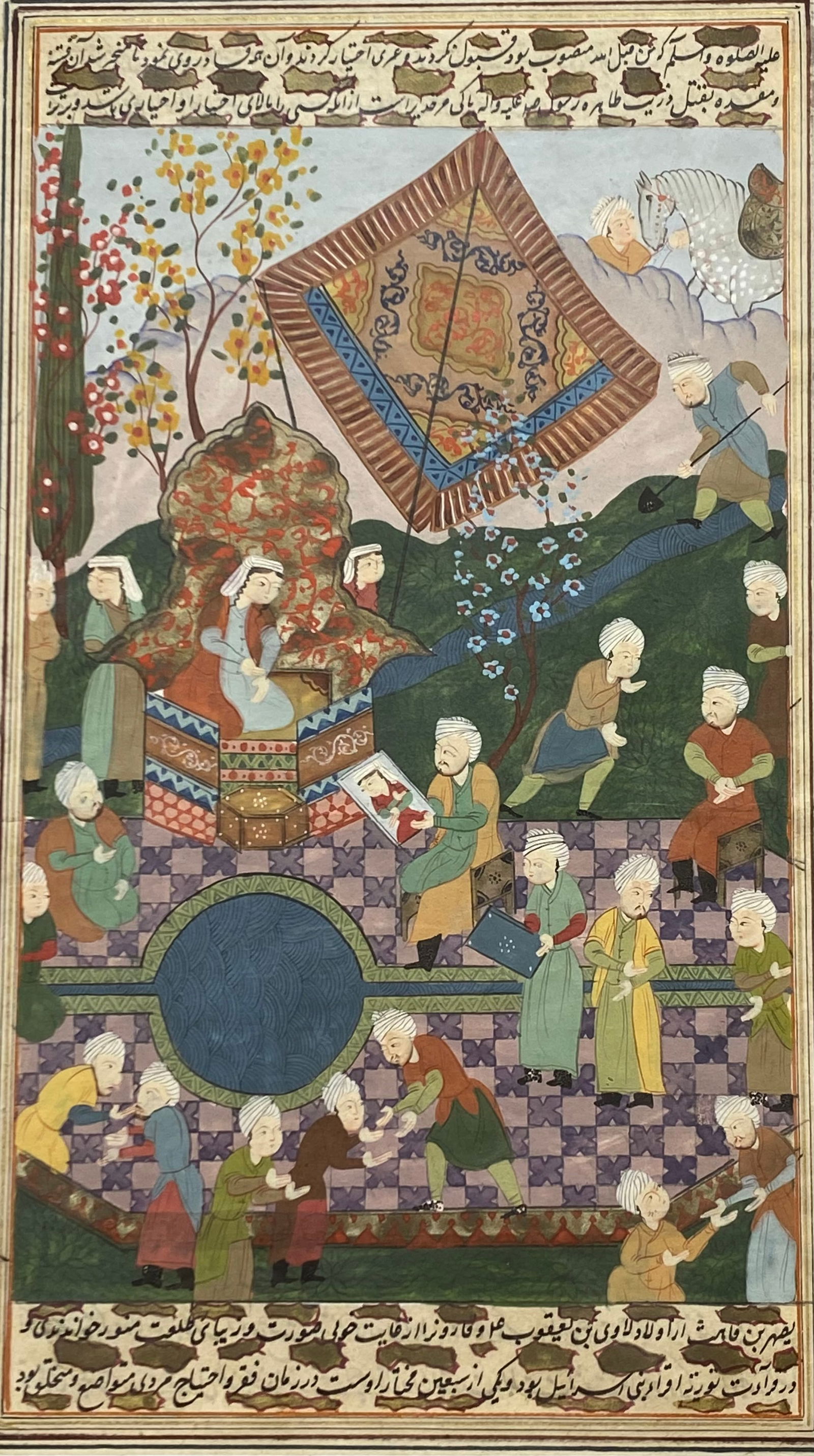 Antique Persian Miniature Painting Highly detailed (1 of 6)