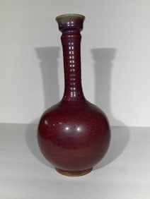 Chinese porcelain flambe Red vase