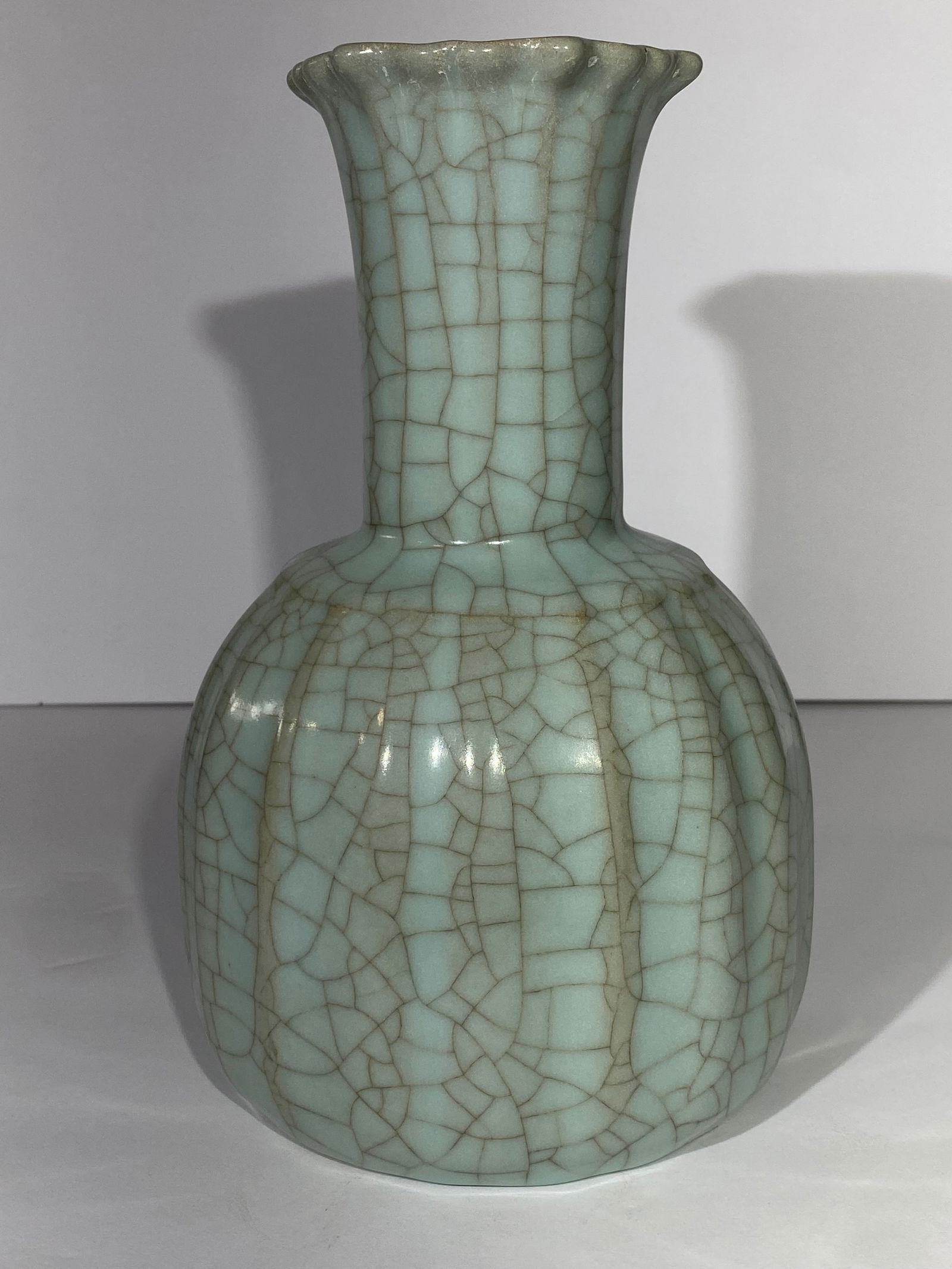 Chinese porcelain celadon crackle vase (1 of 3)
