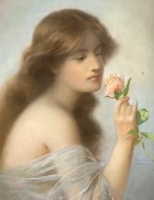 James Wells Champney 1843-1903 Original Pastel Signed dated 1899 Titled Smell New York Label 5th AVE