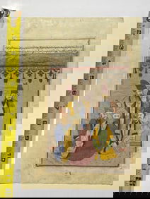 Antique Persian Miniature Painting Highly detailed